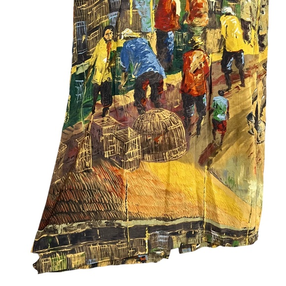 Jams World Artsy Impressionist Village Dress Size Medium - Picture 6 of 12